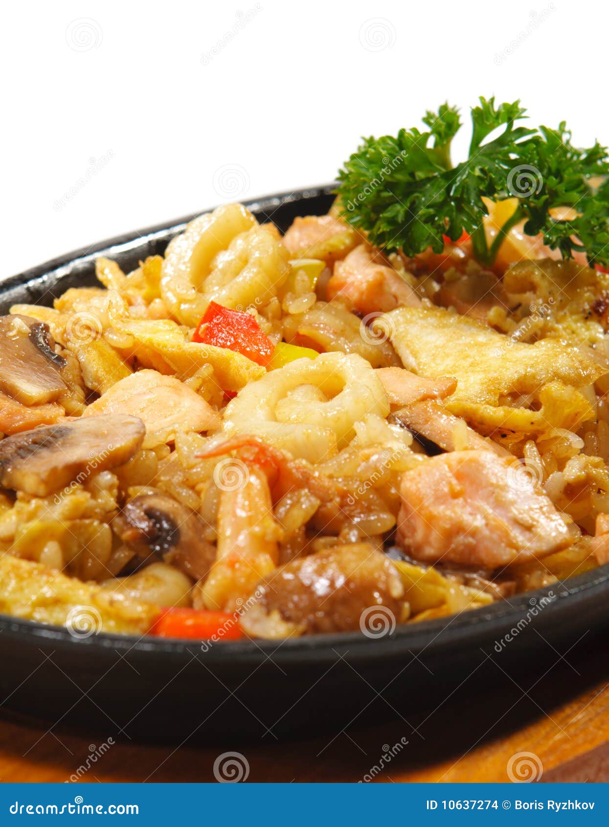 Japanese Cuisine - Rice with Seafood Stock Photo - Image of dinner