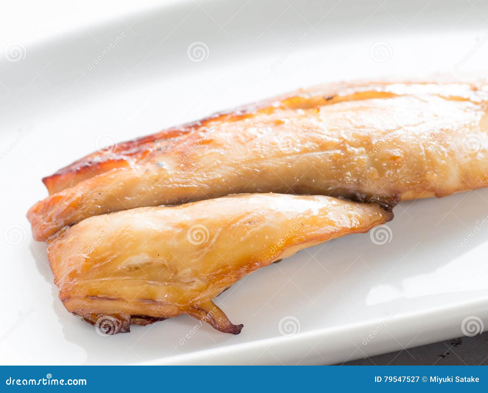 Japanese Cuisine A Teriyaki Fish Also Known As Sawara No Saikyo Yaki Stock Image Image Of Steak Roasted