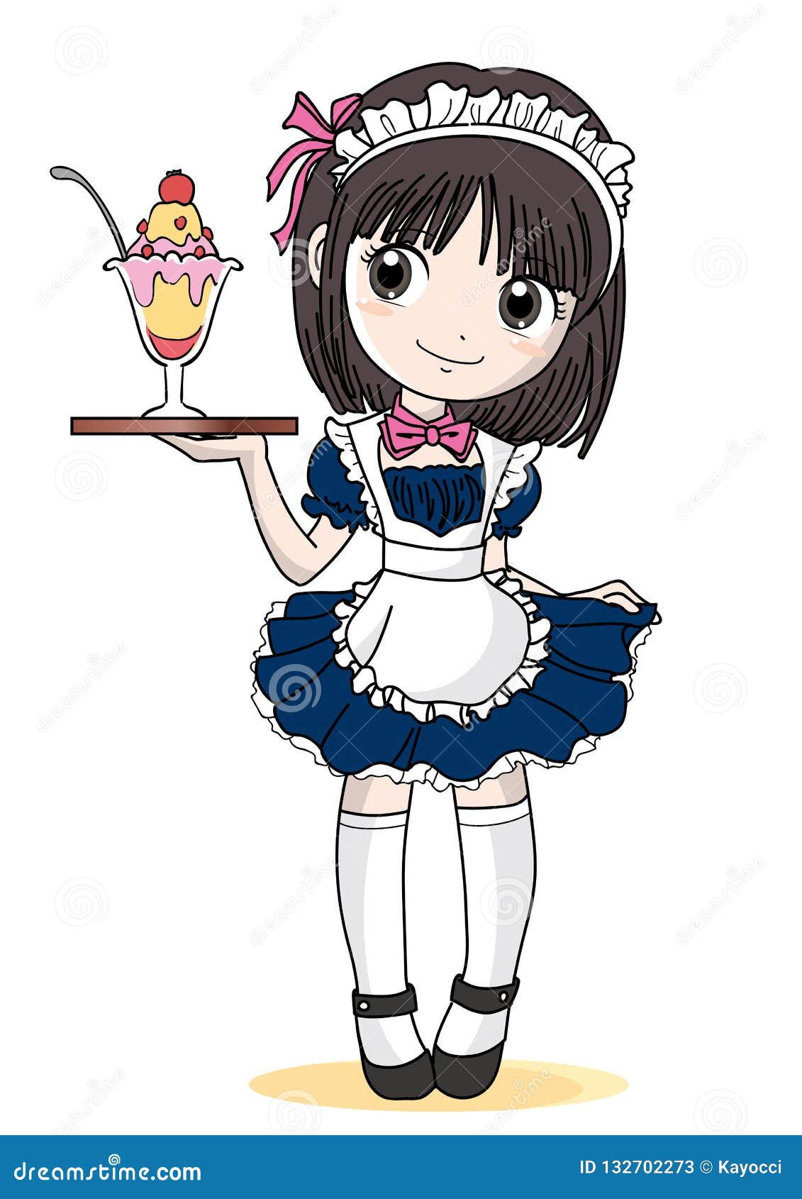 Kawai Maid Cafe  Character design, Cute drawings, Drawing anime clothes