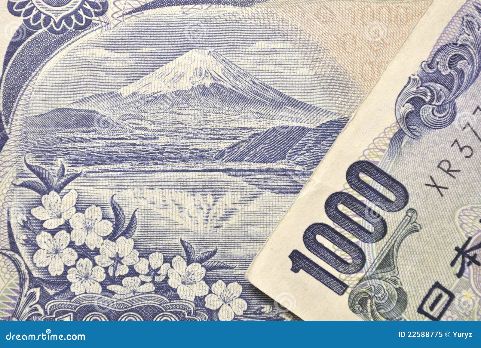 Japanese currency macro stock image. Image of fuji, mount 22588775