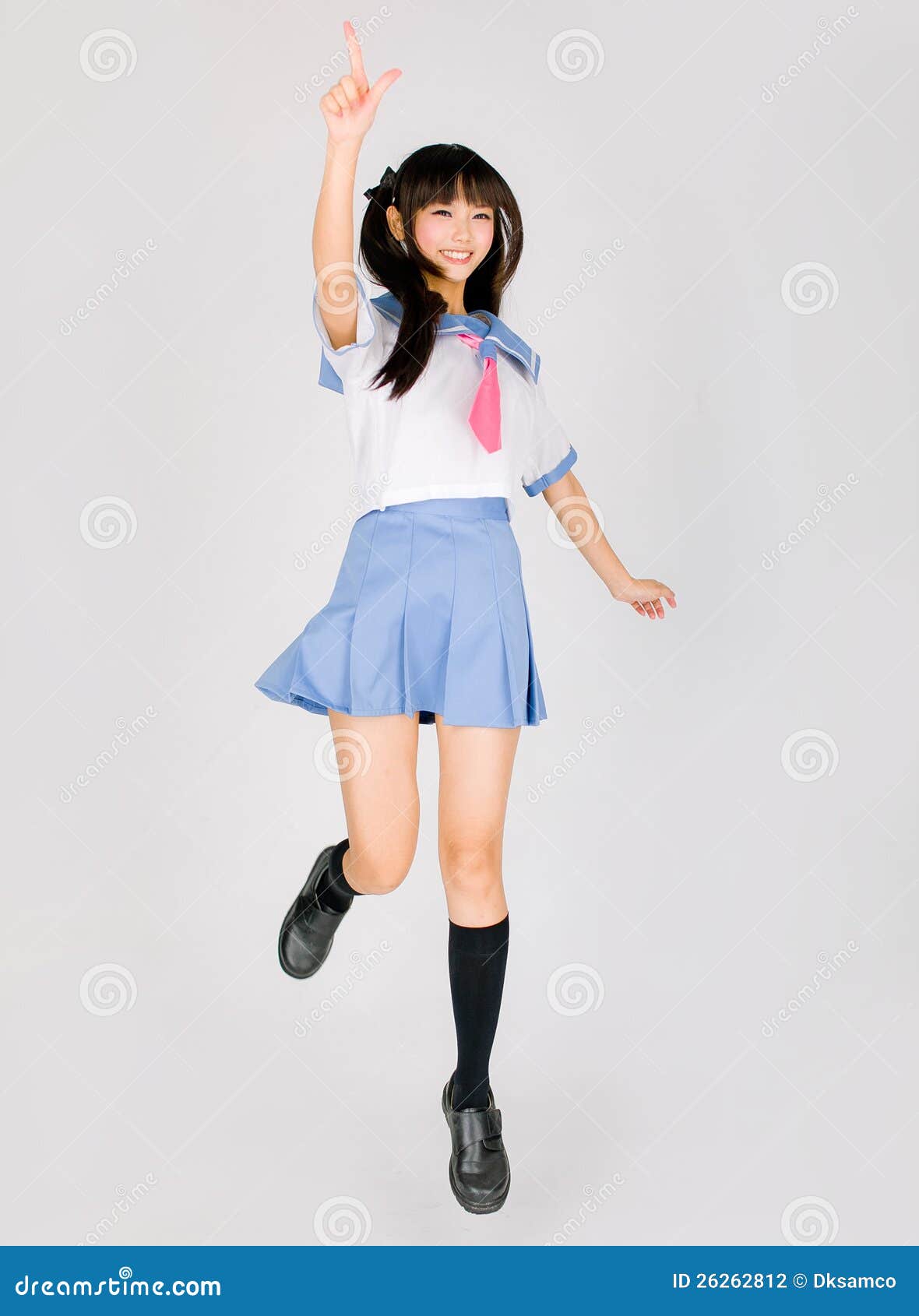 Japanese Cute Teen School Girl Stock Photo Image Of Pink Korean