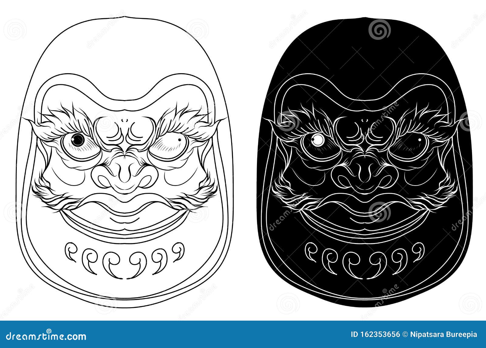 Premium Vector  Japanese daruma ghost vector art