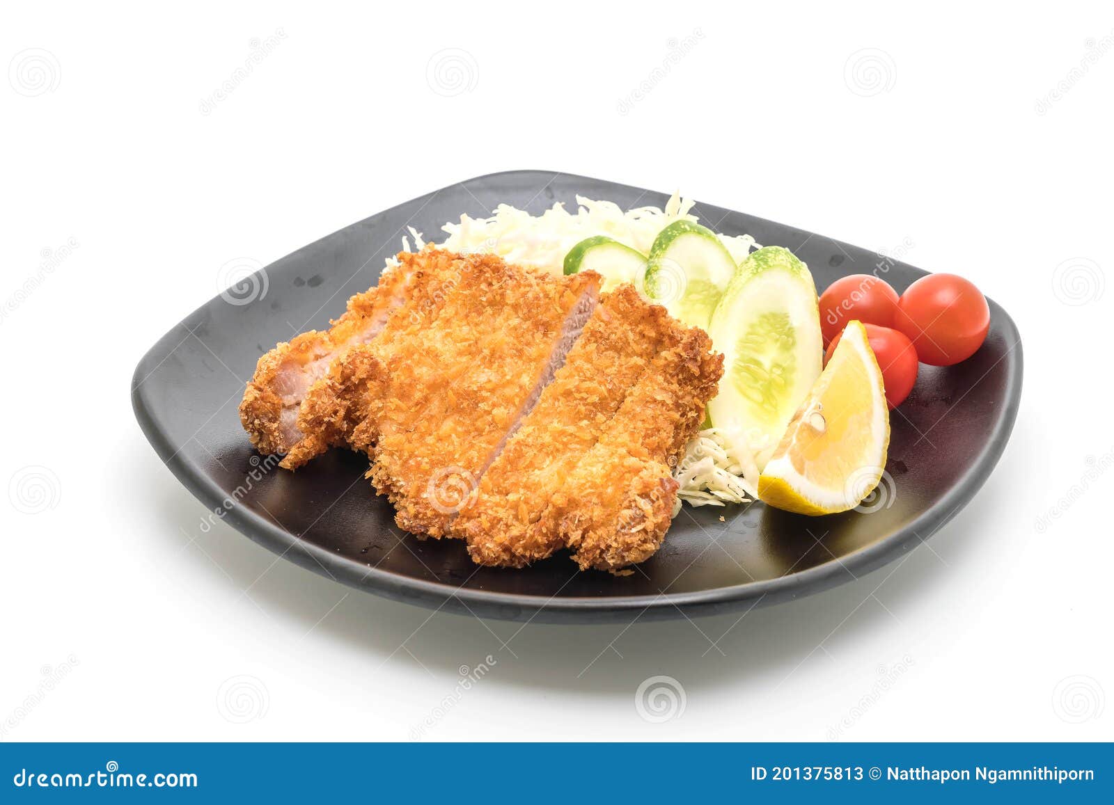 Japanese Deep Fried Pork Cutlet (tonkatsu Set Stock Image Image of