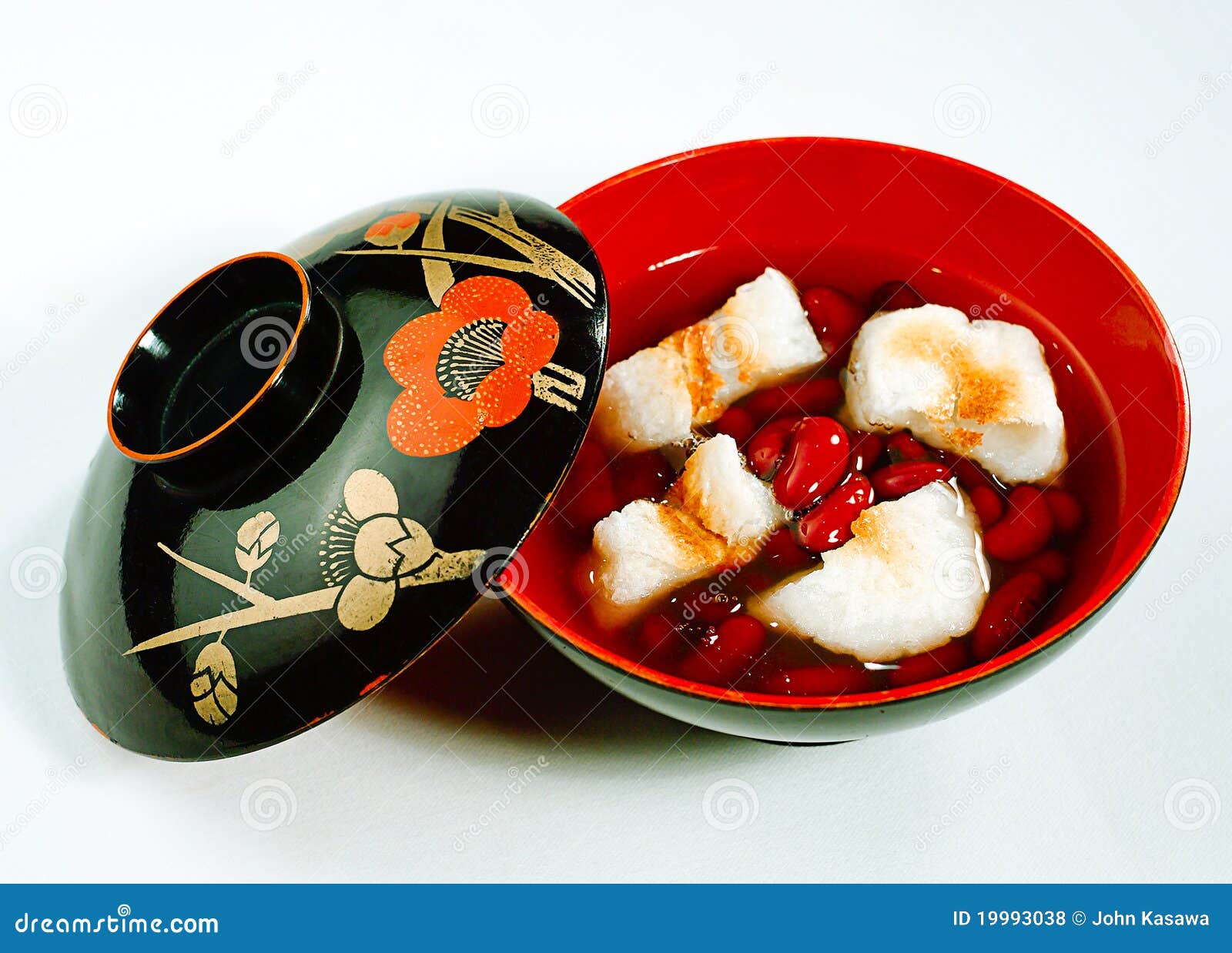 Red Beans in Syrup the Japanese Dessert Isolated Stock Photo Image of
