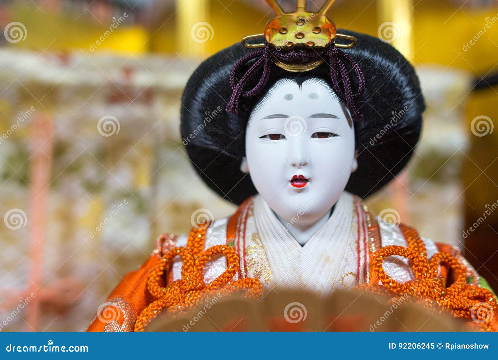 Japanese Doll Macro Portrait, Hina Ningyou. Editorial Image - Image of ...