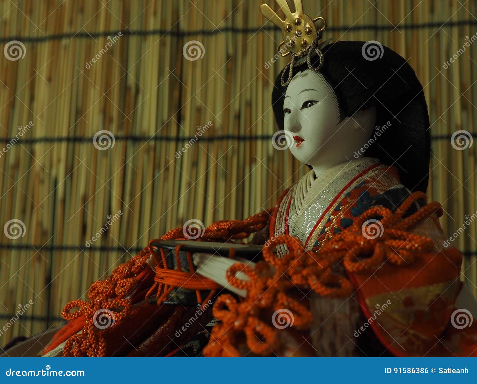 Japanese doll. stock photo. Image of doll, arts, culture - 91586386