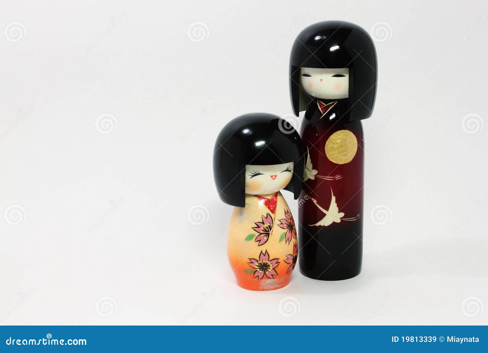 Japanese Dolls (boy and Girl) Stock Image Image of kimono, geisha