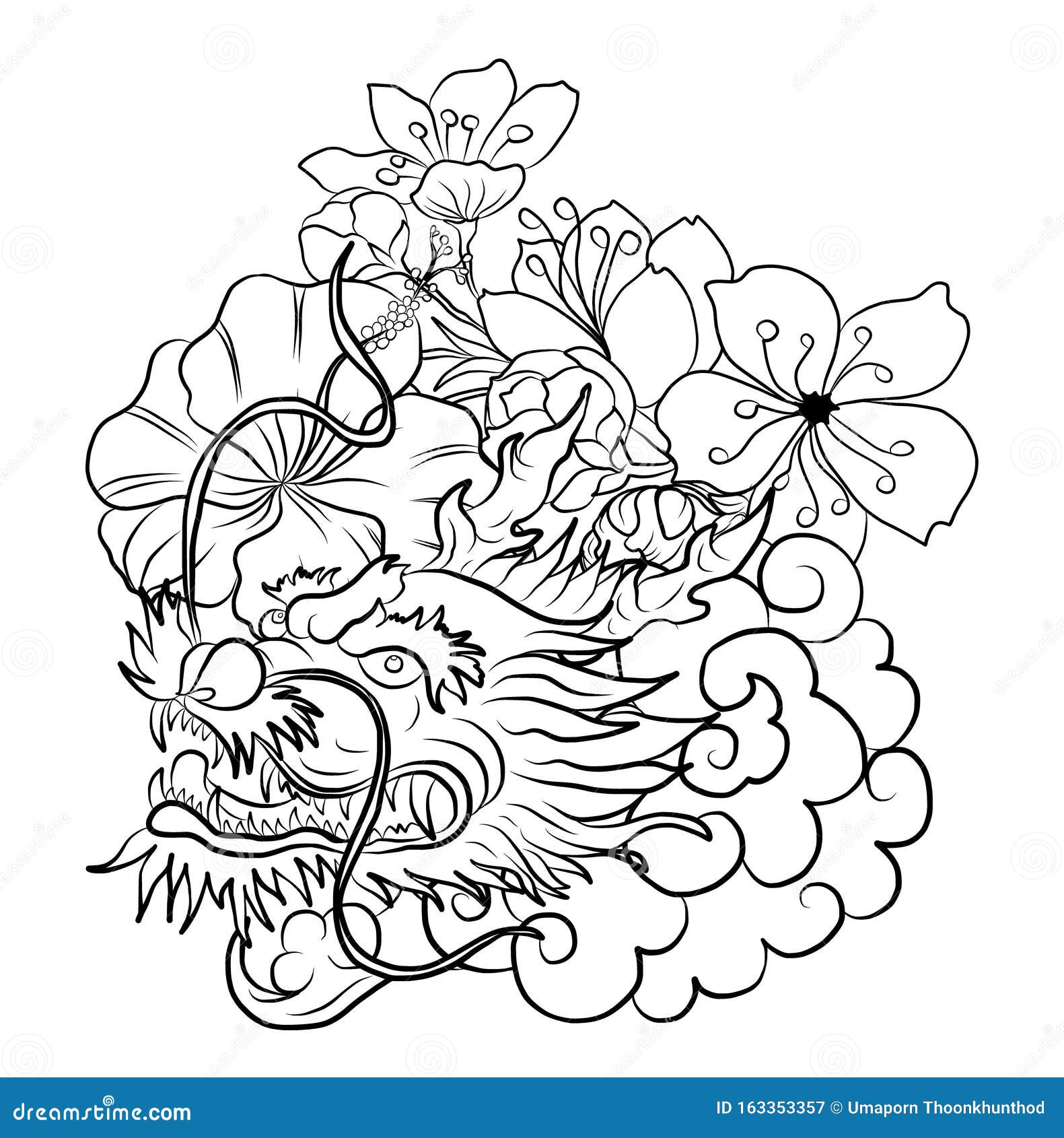 Japanese Dragon With Cloud Vector Set On Background Stock Vector Illustration Of Flying Drawing Japanese Dragon With Cloud Vector Set On Background Stock Vector Illustration Of Flying Drawing