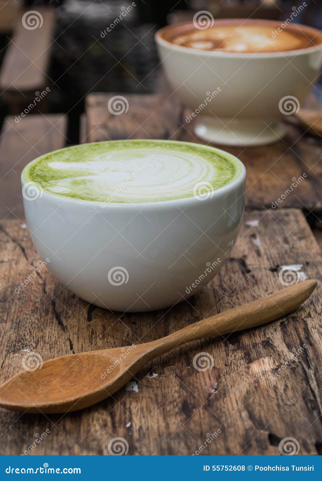 Japanese Drink, Latte Cup of Green Tea Stock Photo Image of match