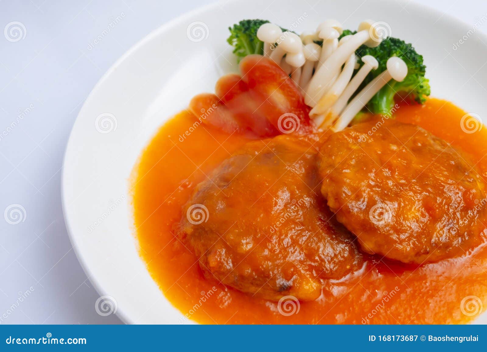 Japanese Family Cuisine Tofu Hamburger Stock Image - Image of cooked