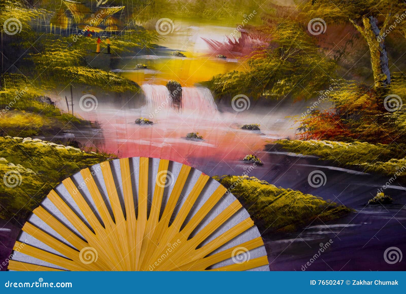 Japanese fan stock image. Image of fold, japanese, gold 7650247