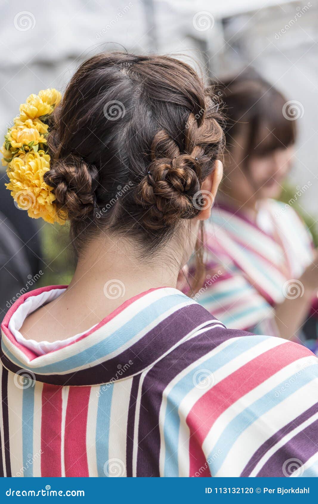 Japanese Female Hairstyle with Kimono Kyoto Editorial Image - Image of  japanese, braid: 113132120