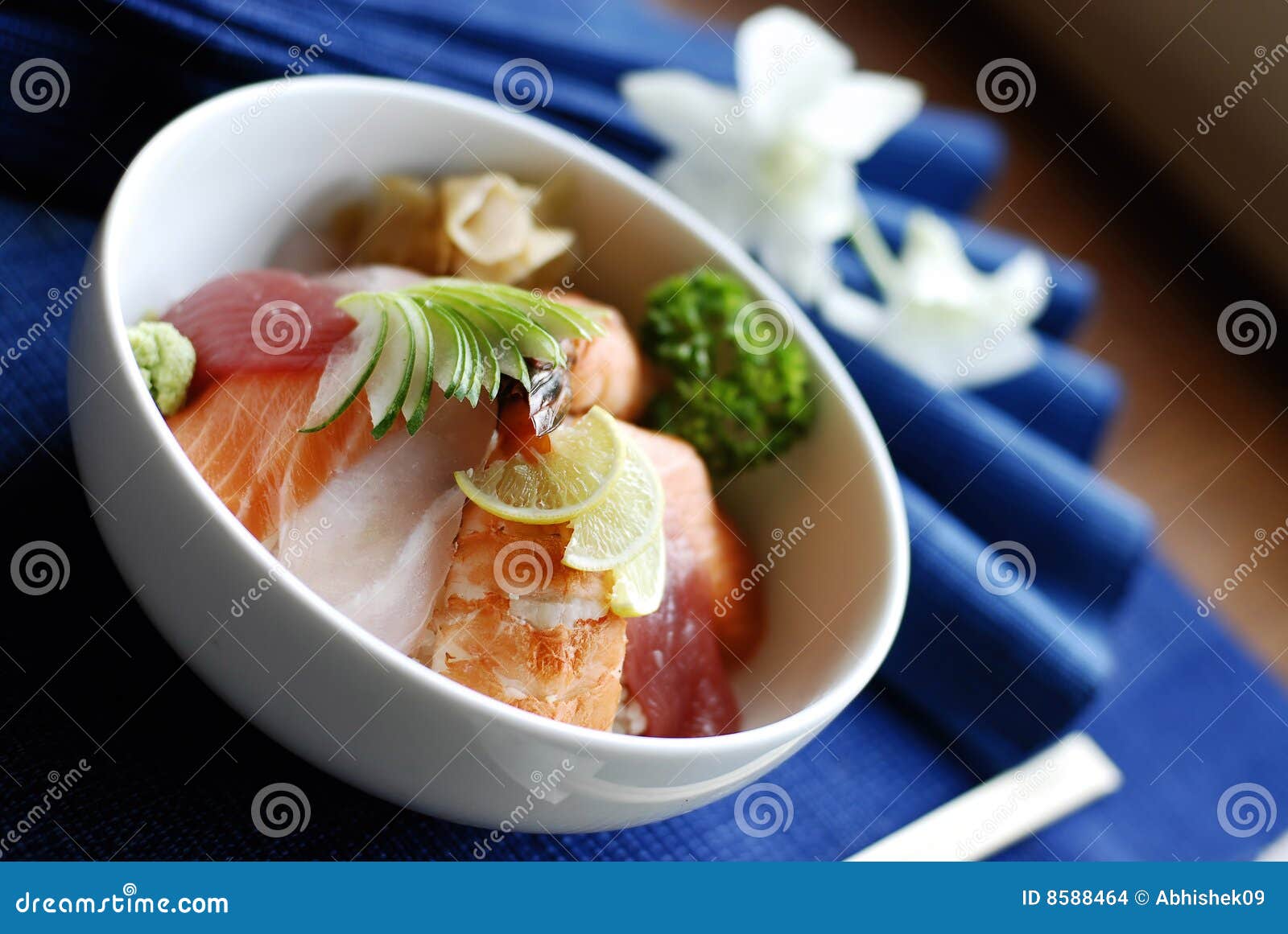 Japanese fish based dish stock photo. Image of dish, closeup 8588464