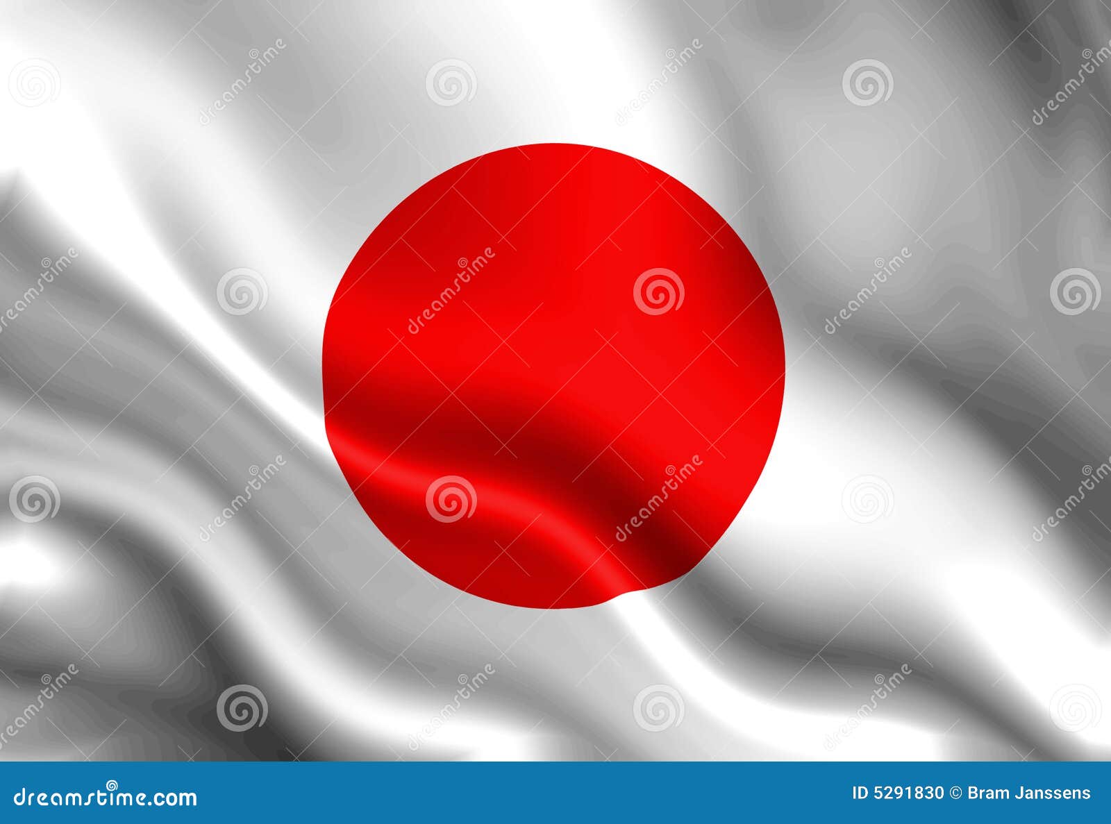 Japanese Flag . Imperial Japanese Army Flag. Rising Sun Symbol. Stock
