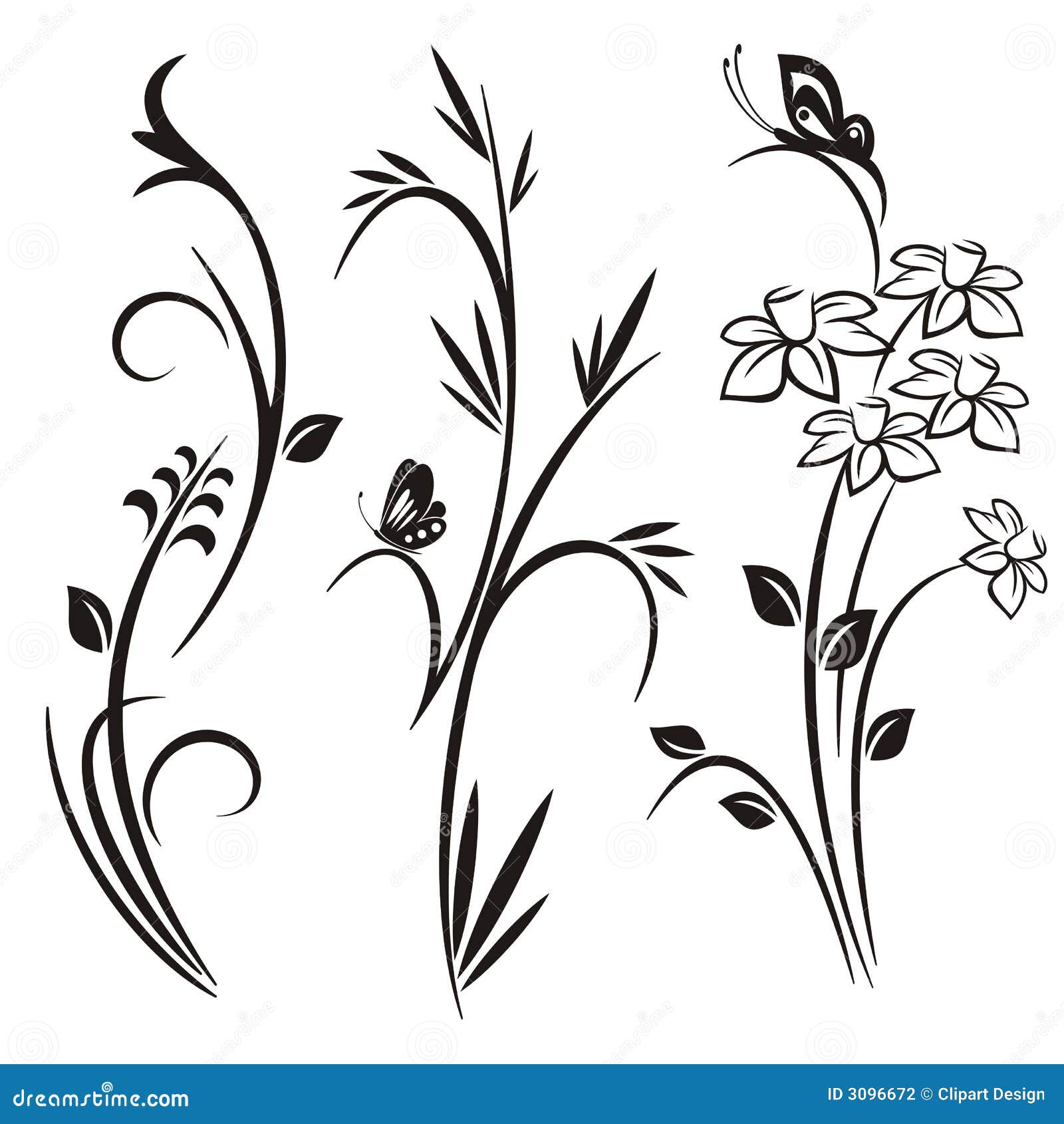 Japanese Floral Design Series Stock Vector - Illustration of frame ...