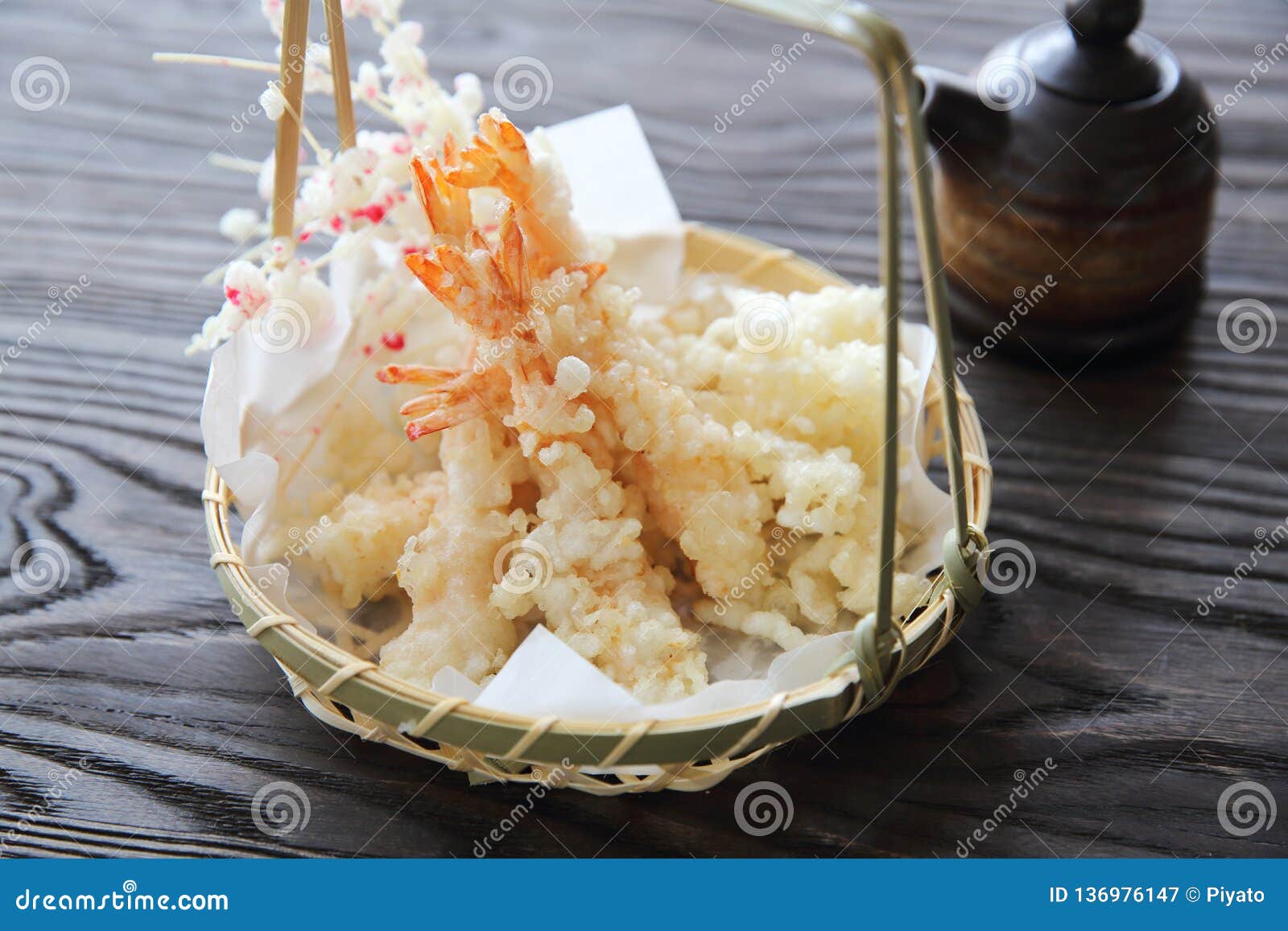 Japanese Food , Shrimp Tempura Stock Image - Image of gourmet, dish