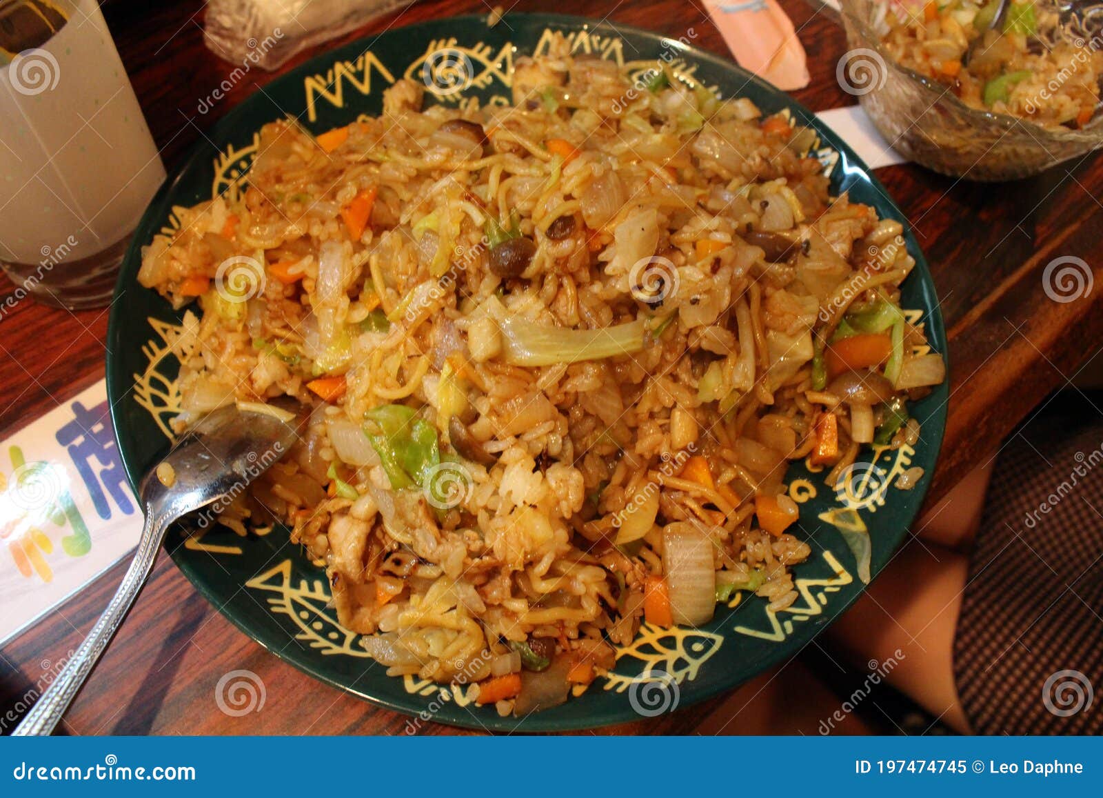 Japanese Fried Rice And Noodle Or Soba Meshi Served At Izakaya Editorial Image Image Of Chopsticks Order