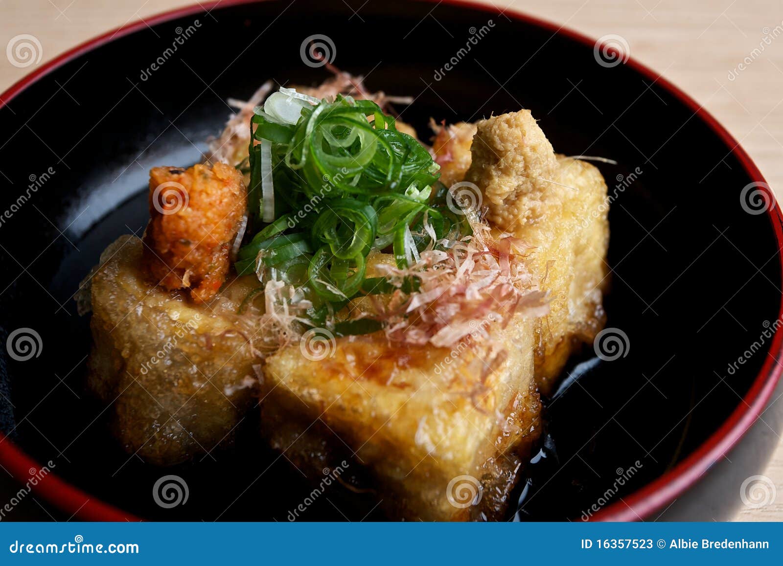 Japanese fried tofu. stock image. Image of dish, ethnic 16357523