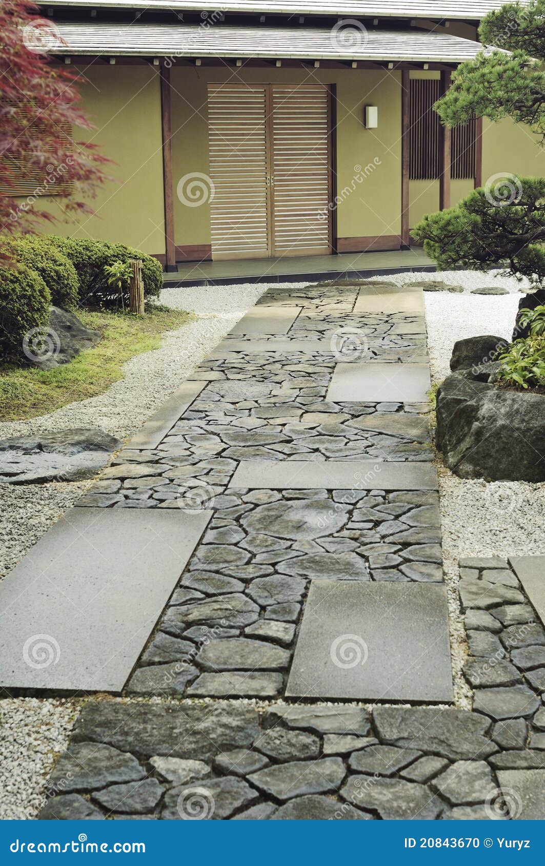 Japanese garden stock photo. Image of direction, roof - 20843670