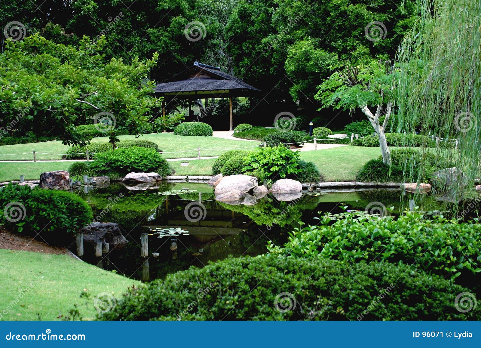 Japanese Garden Stock Image Image Of Shrub Wood Reflection 96071