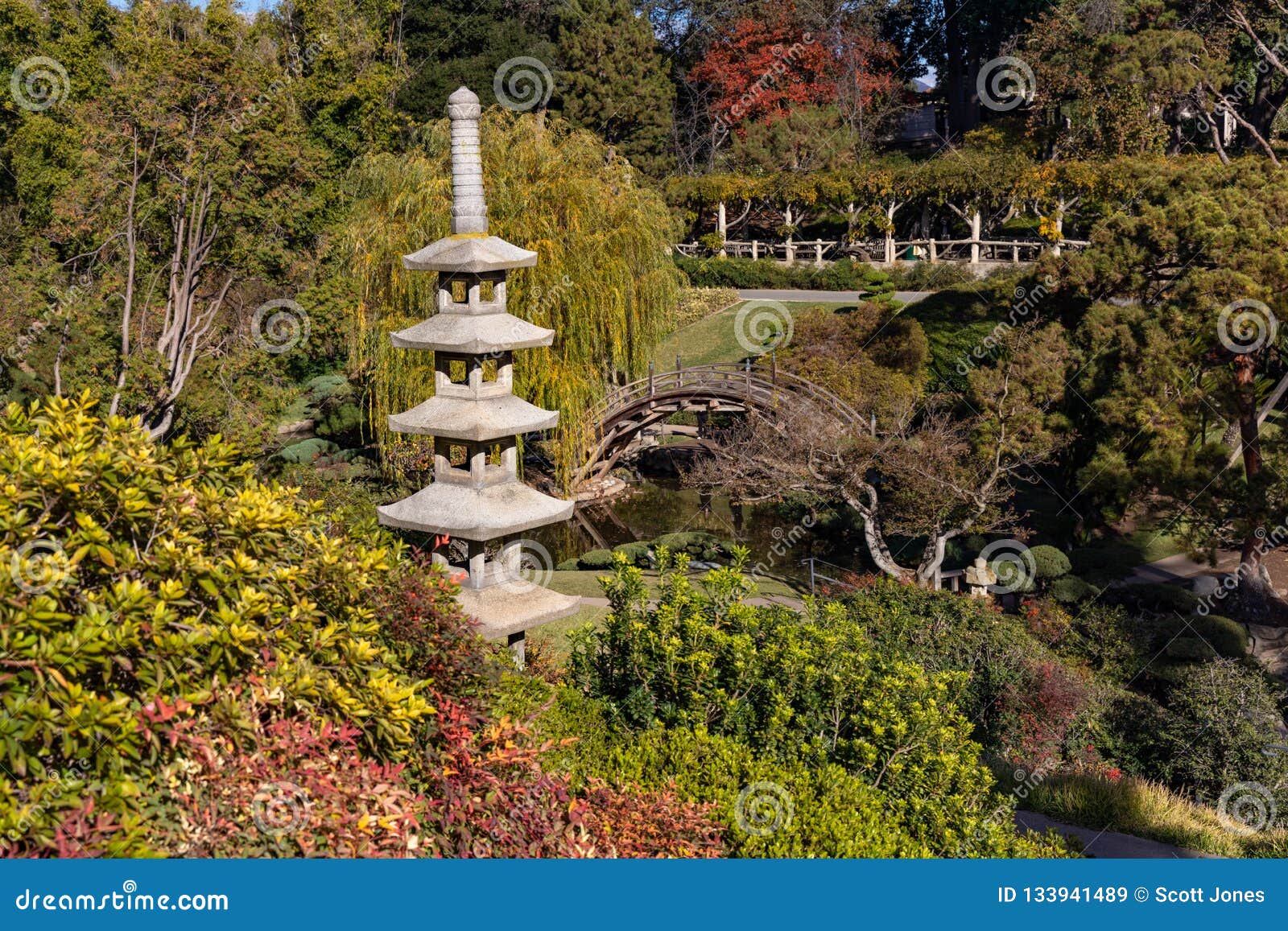 Japanese Garden Bridge Stock Image Image Of Library 133941489