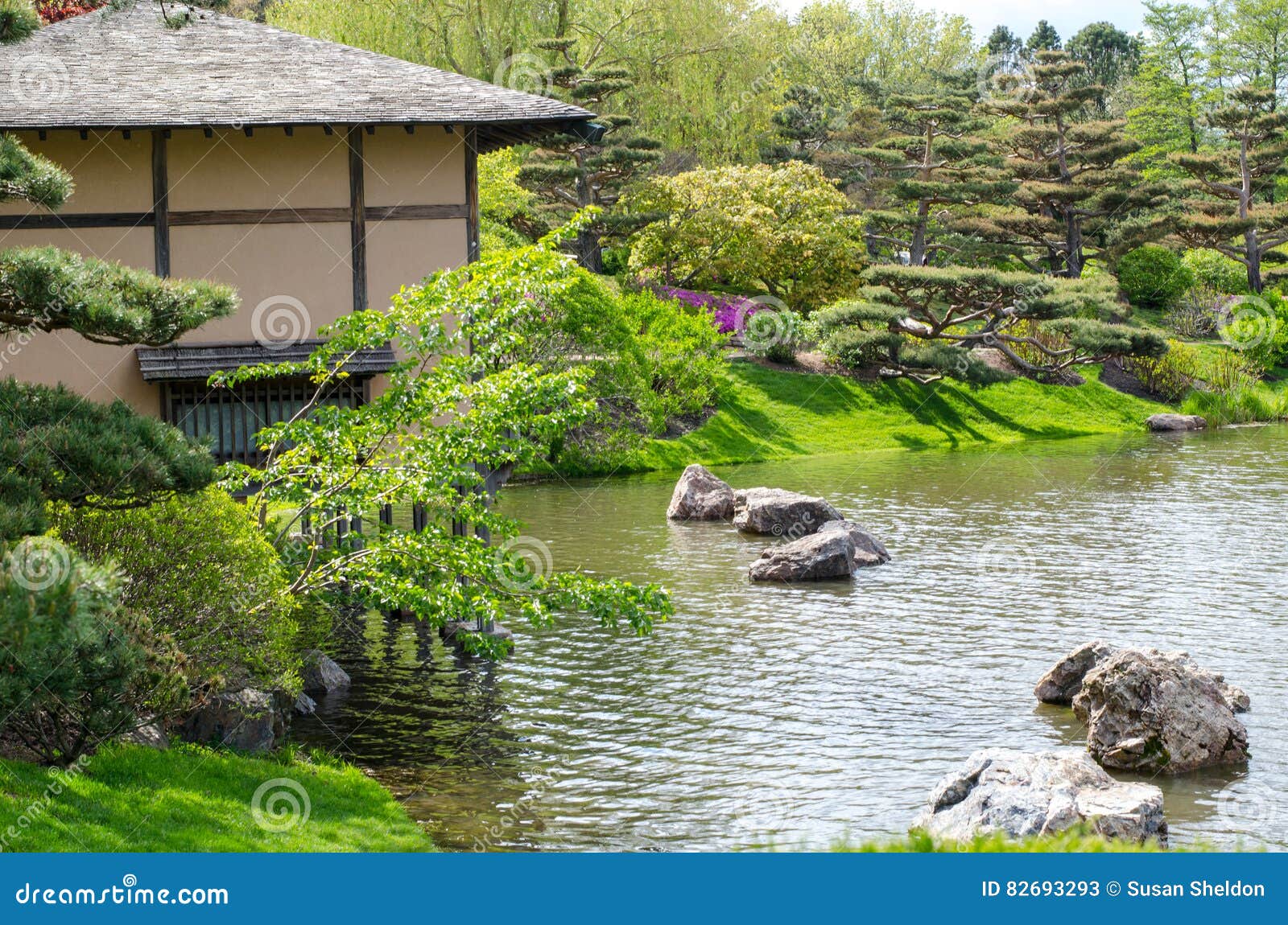 Japanese Garden Chicago Botanic Gardens Stock Photos Download 39