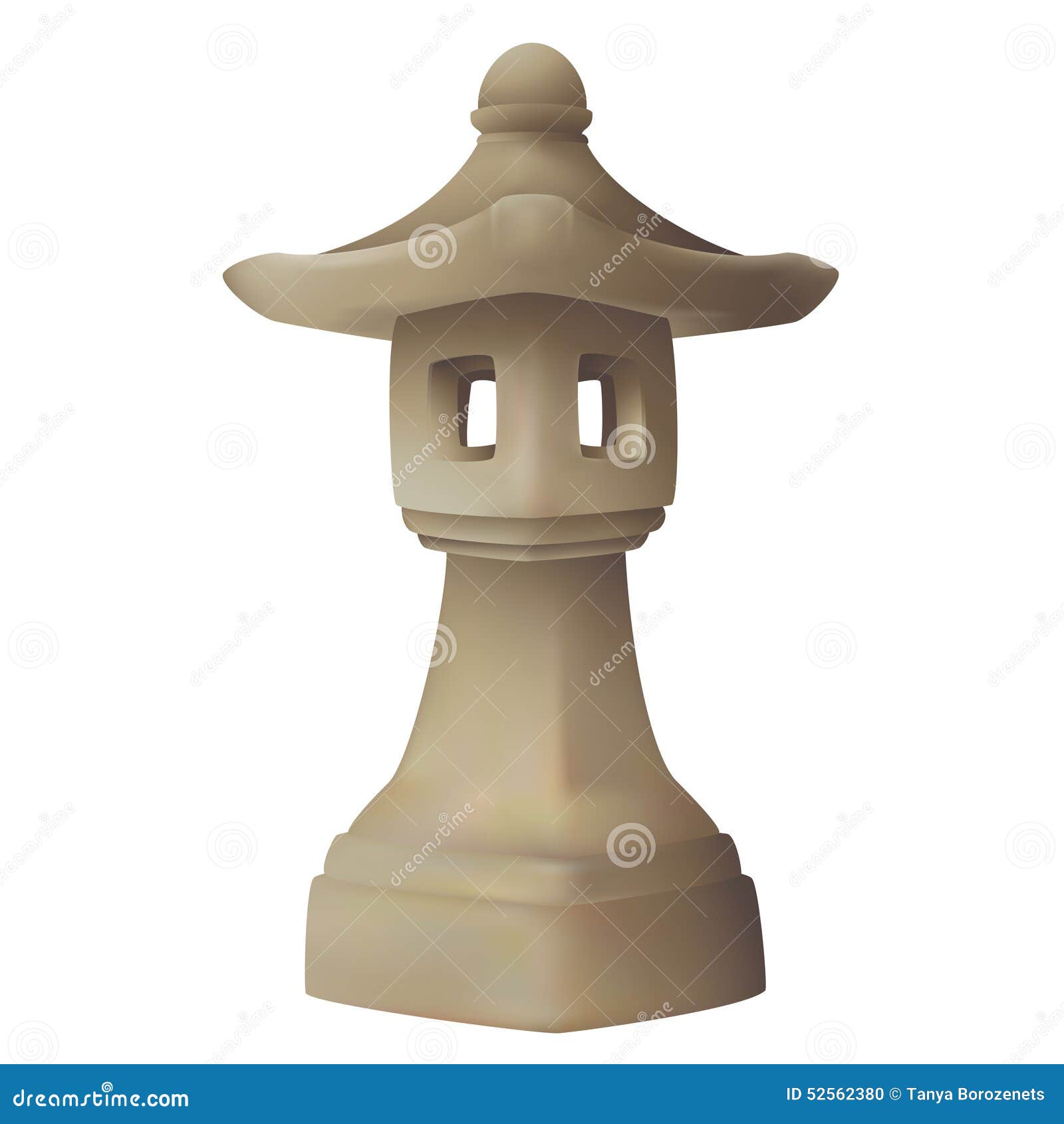Japanese garden lamp stock vector. Illustration of outdoor 52562380