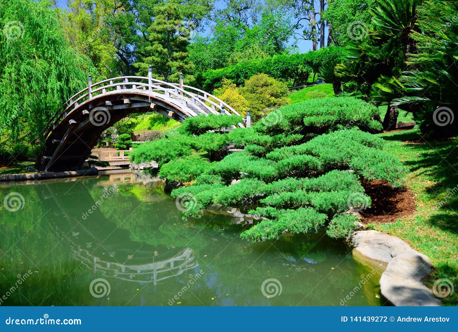 Japanese Garden Los Angeles Usa Stock Photo Image Of United