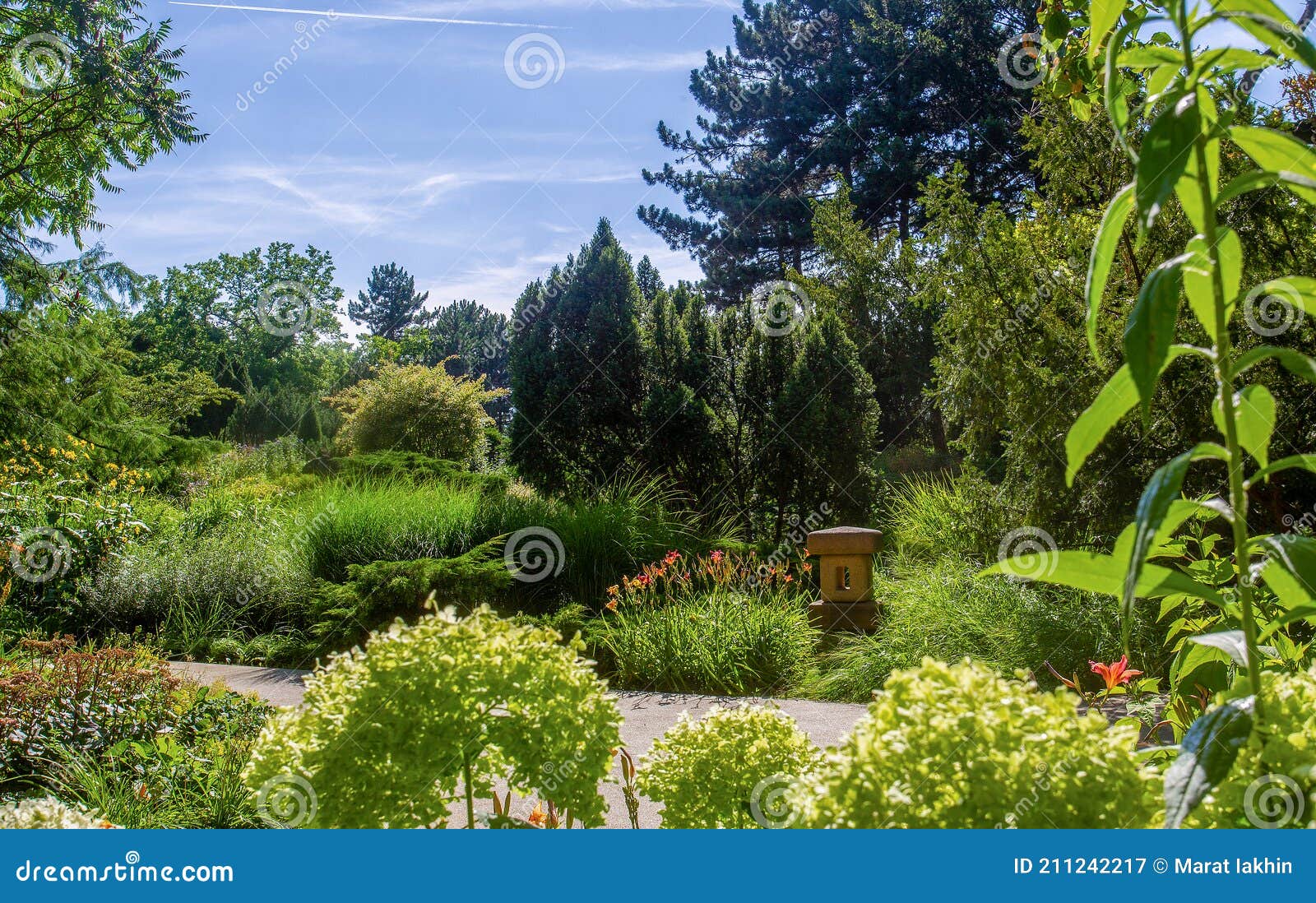 Idyllic View on Japanese Garden on Margaret Island in Budapest Stock ...