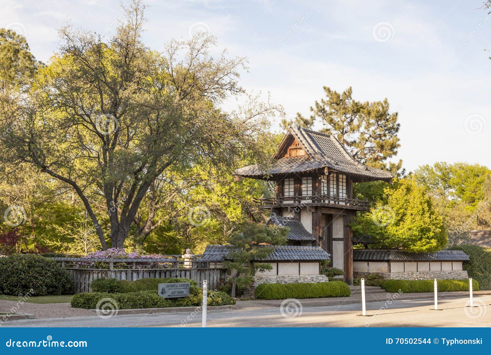 Japanese Garden Pavilion In Fort Worth Editorial Stock Image