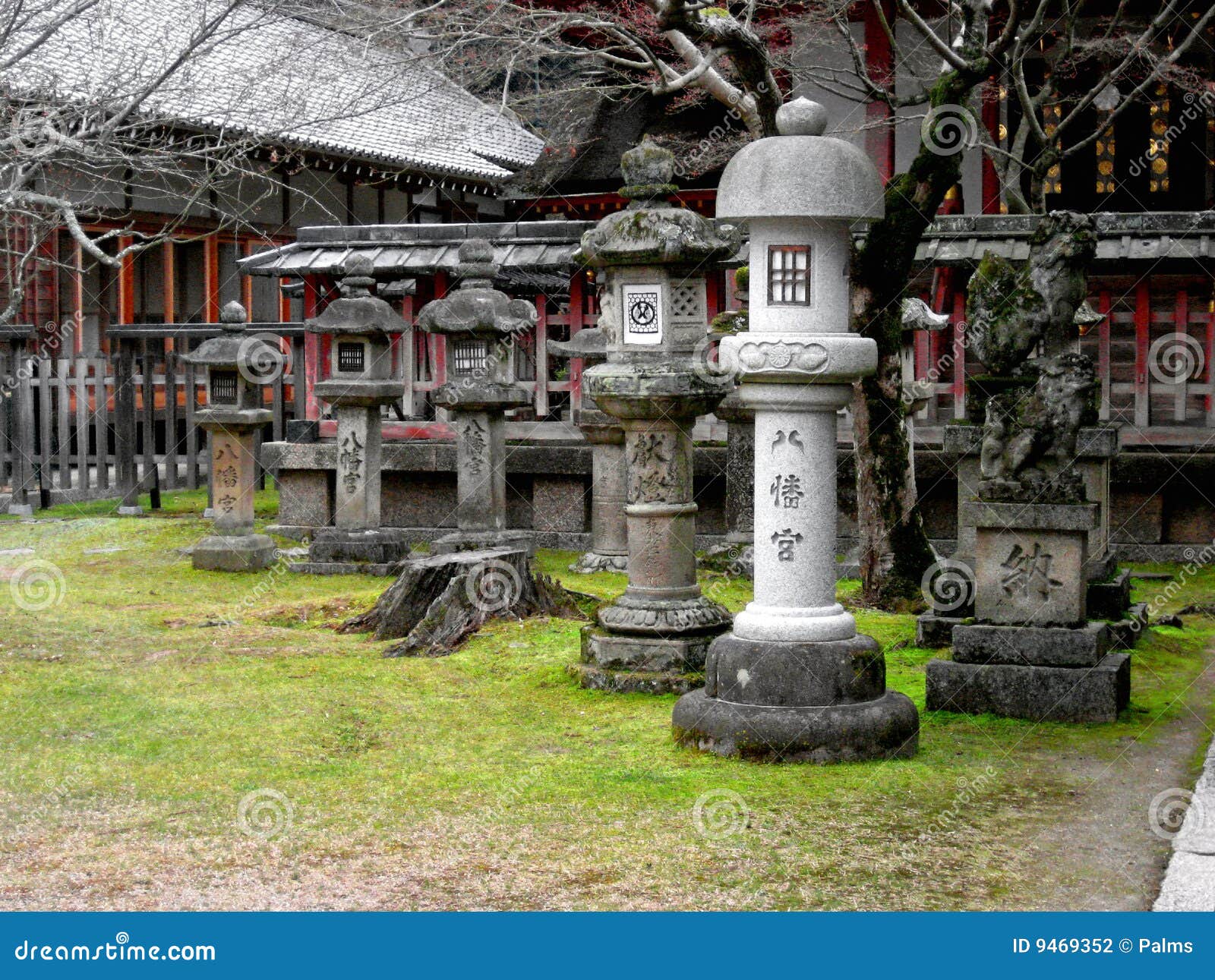Japanese Garden Statues Stock Photo Image Of Winter Pagoda 9469352
