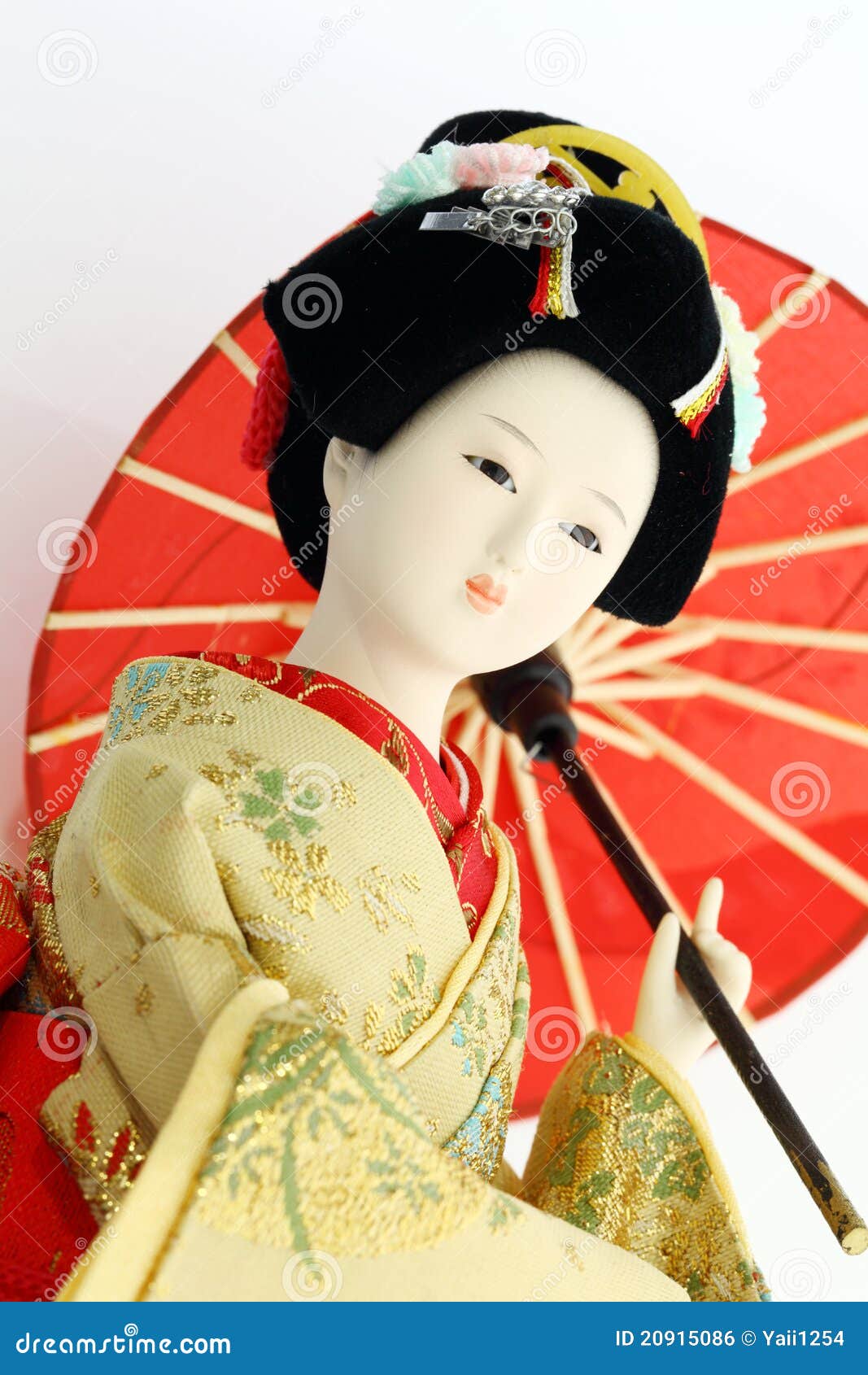 Japanese geisha doll stock photo. Image of gold, asia - 20915086
