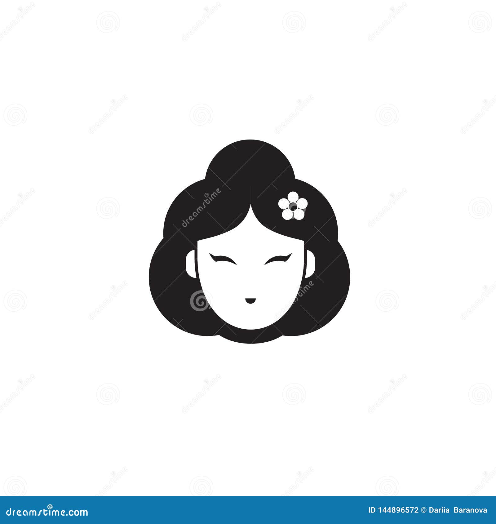 Vector T-shirt Design With Geisha Royalty-Free Stock Image