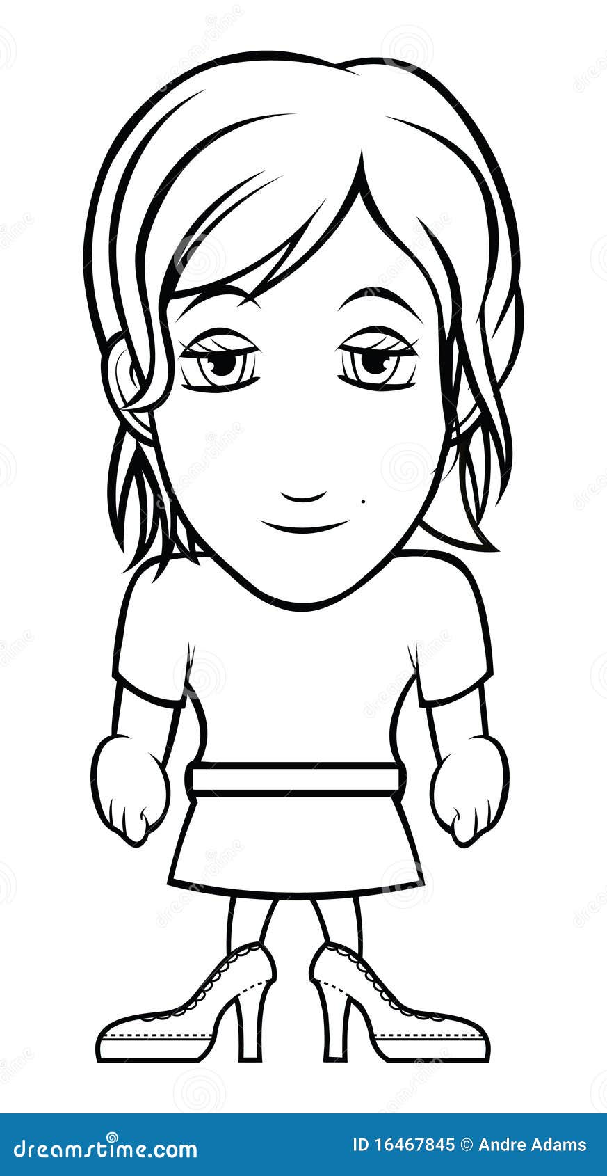 Japanese Girl Character Blond Royalty Free Stock Photo - Image: 16467845