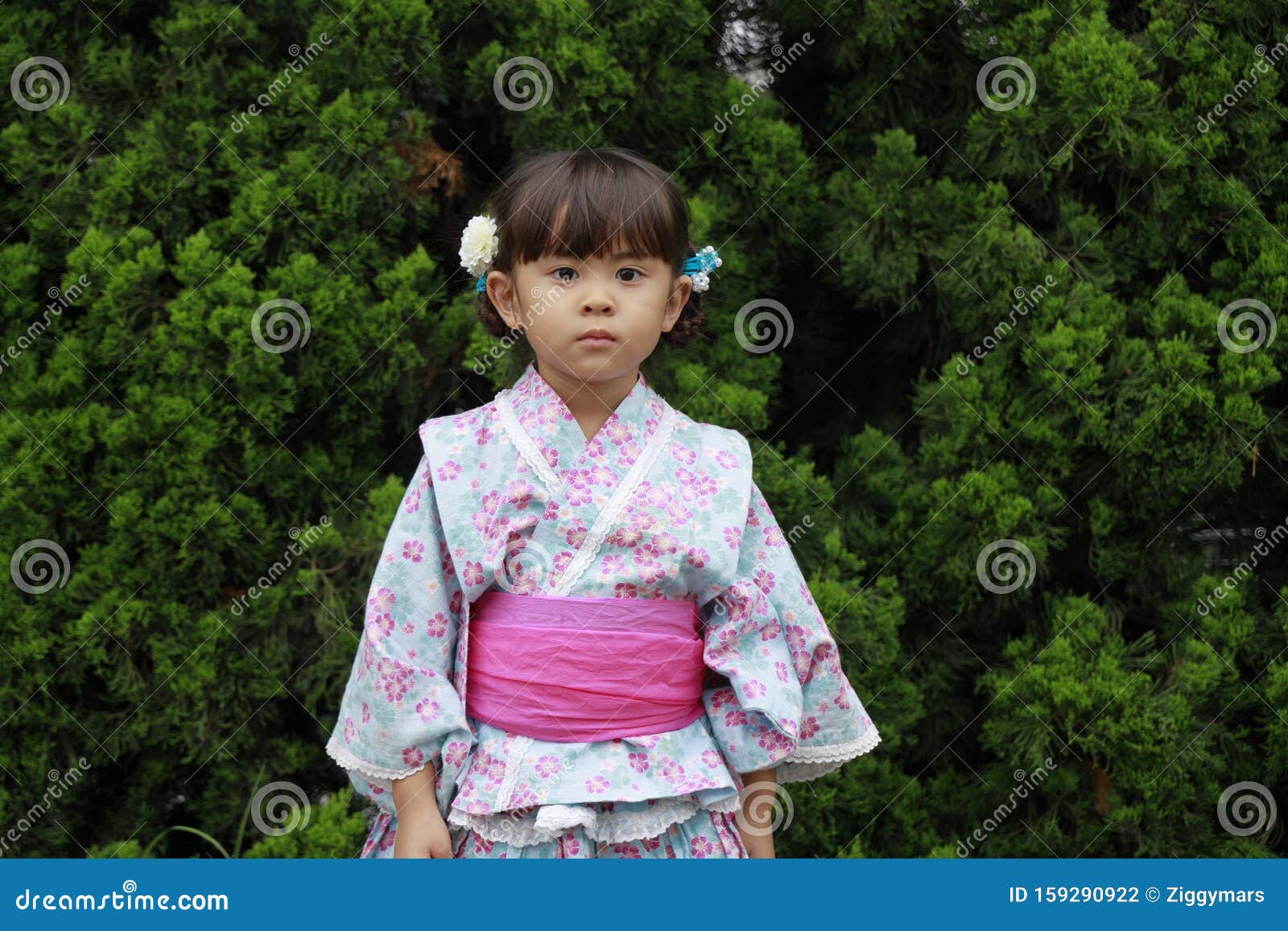 Japanese Girl in Yukata, Japanese Traditional Night Clothes Stock Photo ...