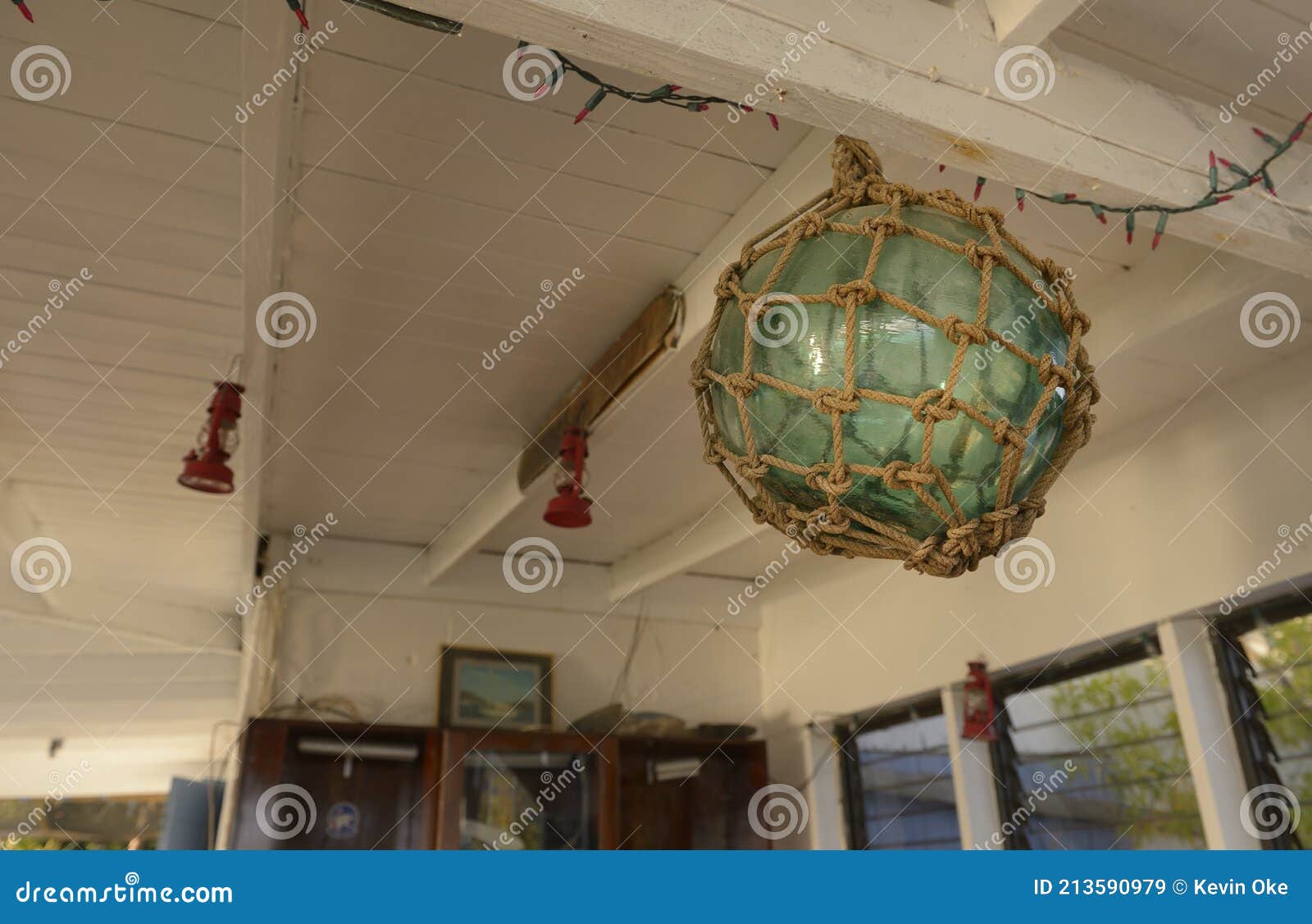 Japanese Glass Fishing Float at the Old Gunner`s Tavern, Pusser`s Marina  Cay, Marina Cay, BVI Stock Image - Image of island, pusser: 213590979