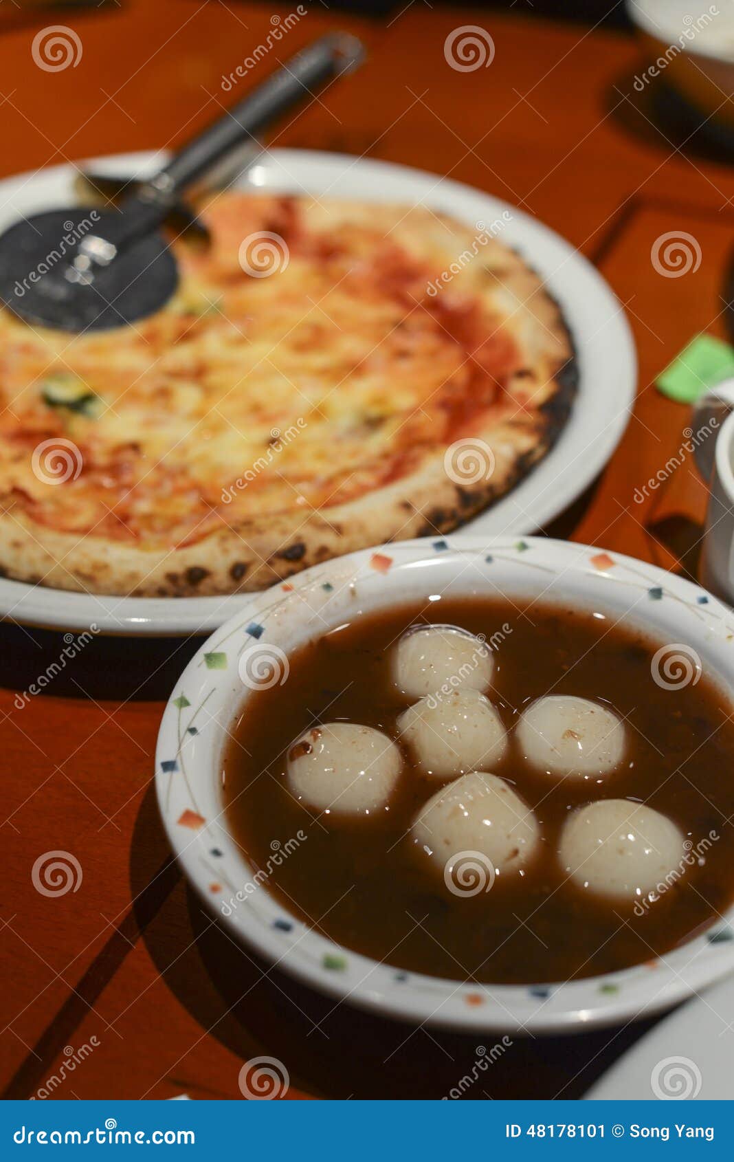 Japanese Glutinous Rice Balls Dessert Stock Image Image of break