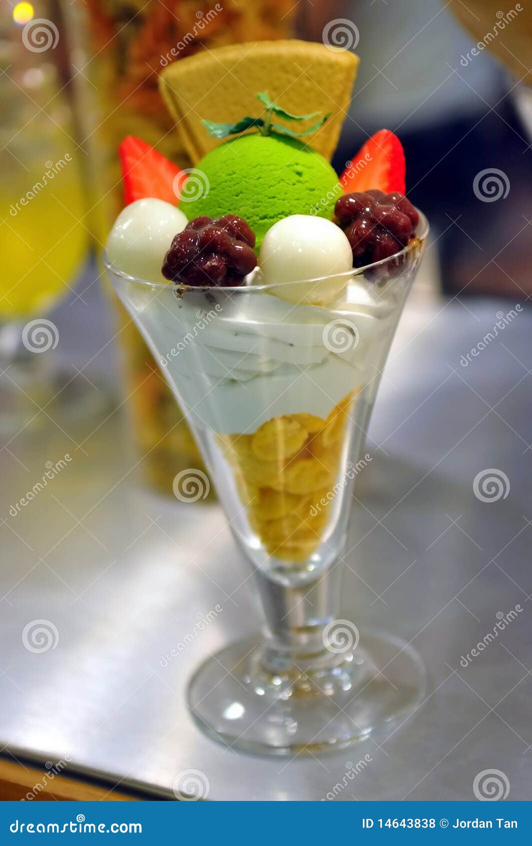 Japanese Green Tea Ice Cream Stock Photo Image of vanilla, cuisine