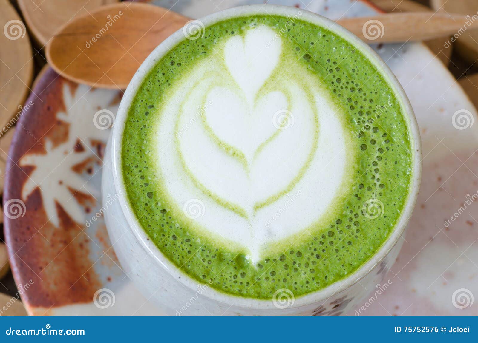Japanese green tea matcha stock photo. Image of latte 75752576