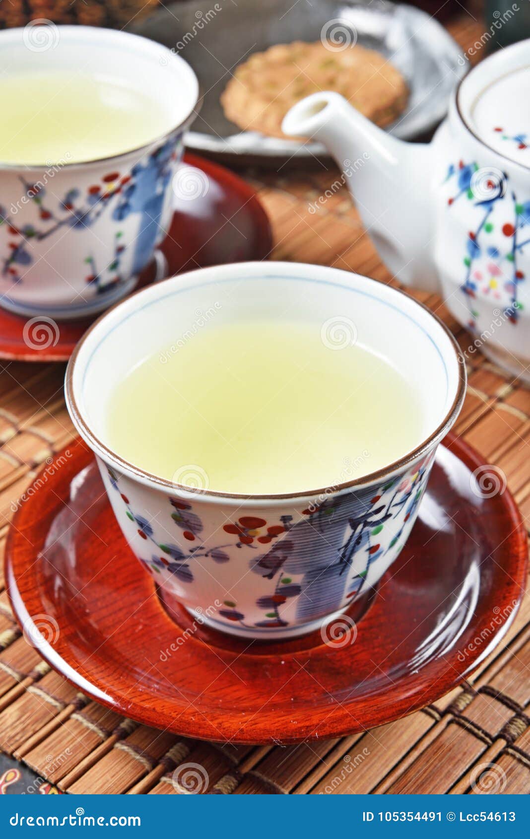Japanese Green Tea and Teapot Stock Image Image of brown, oriental