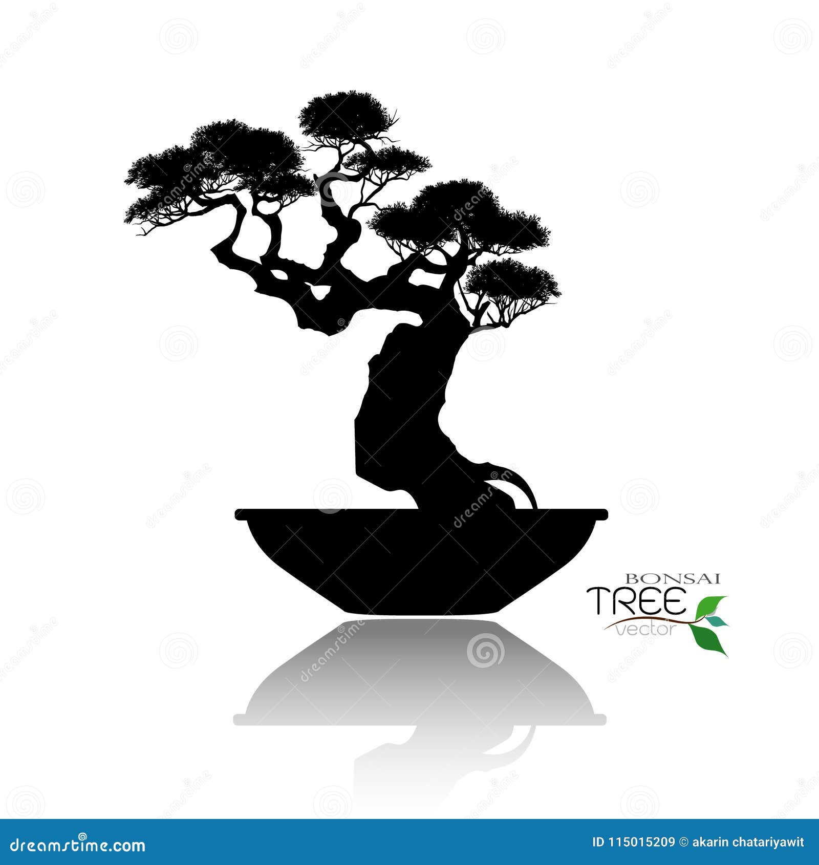 Bonsai Tree Vector Illustration Stock Vector Illustration Of Hobby Botany 115015209
