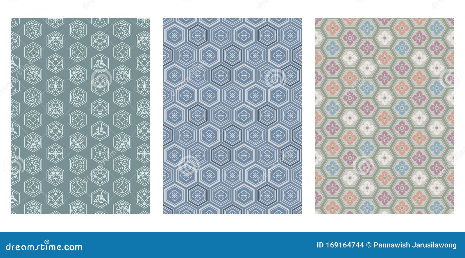 Download Japanese Hexagon Flower Abstract Vector Background ...