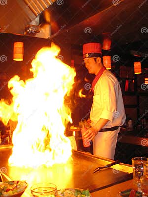 Japanese Hibachi Chicken And Shrimp Royalty Free Stock Image 