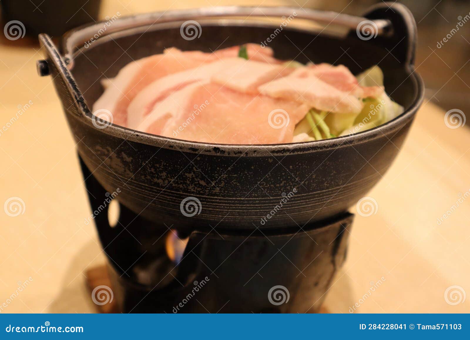 Japanese hot pot close up stock image. Image of meals 284228041