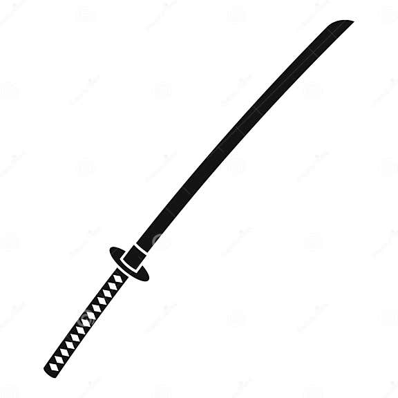 Japanese Katana Icon, Simple Style Stock Vector - Illustration of ninja ...