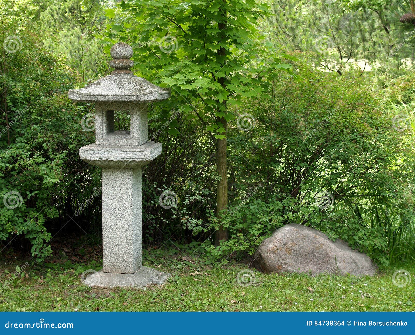 Japanese lamp in park stock photo. Image of design, decorative 84738364