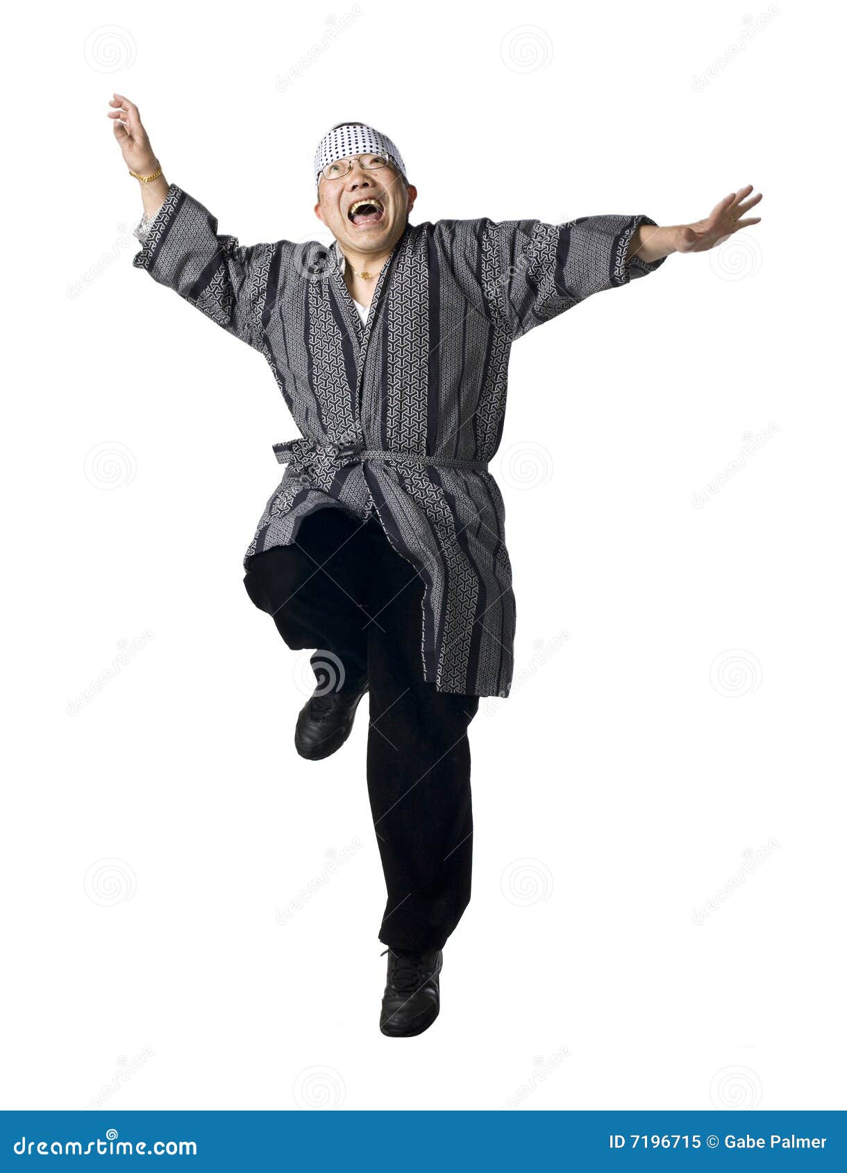 Japanese man jumping stock image. Image of senior, laughing - 7196715