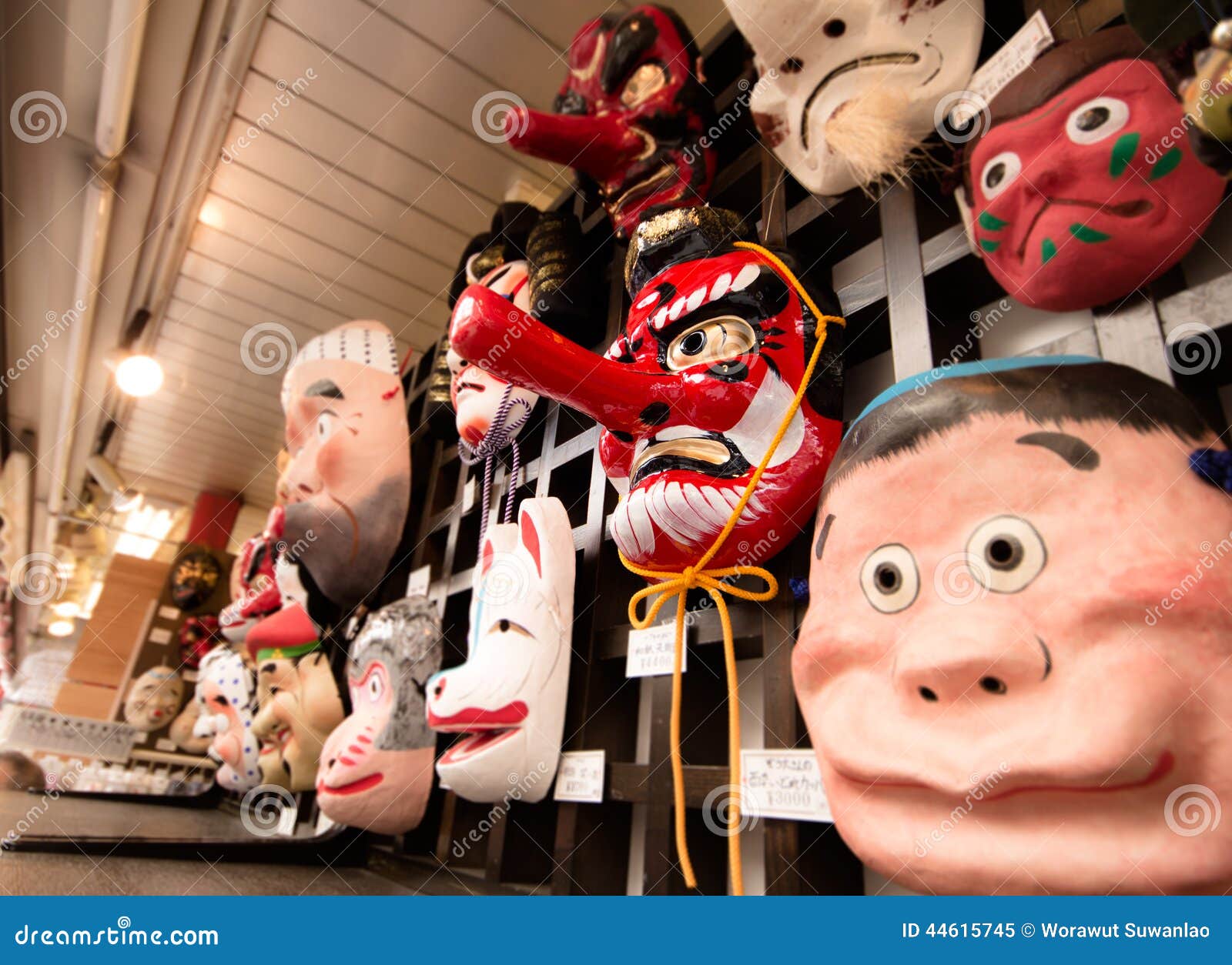 Japanese masks stock image. Image of carnival, disguise 44615745