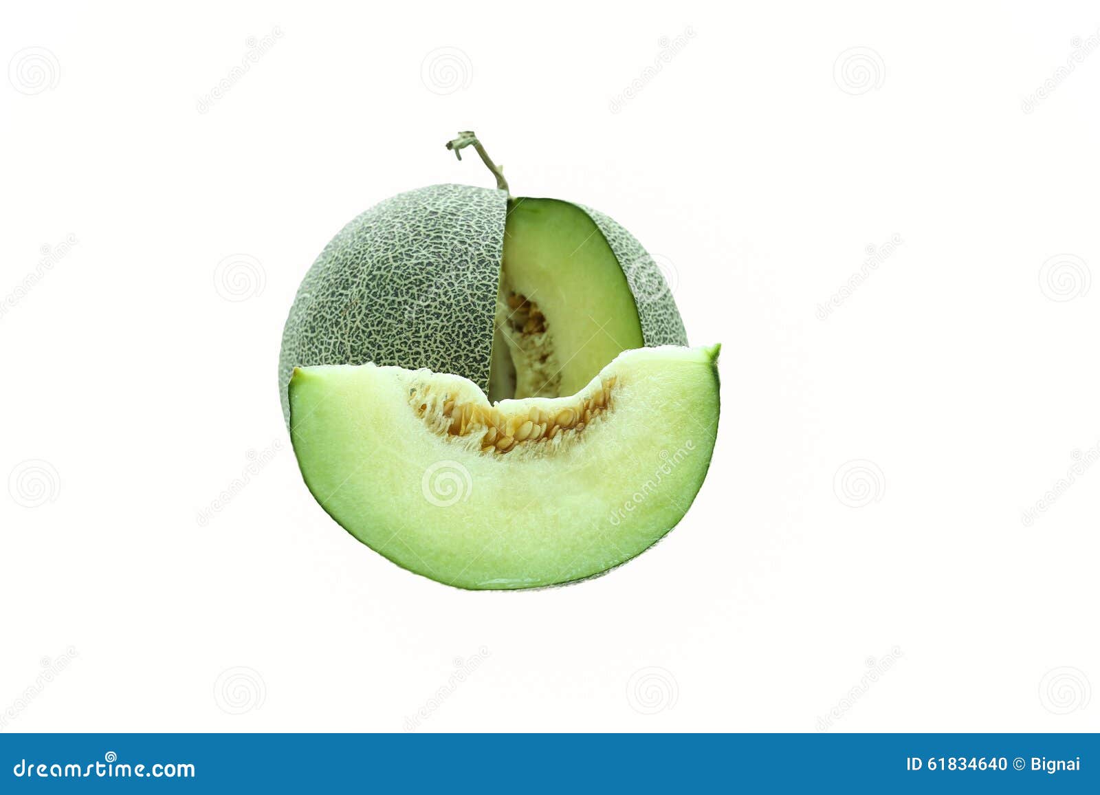 Japanese Melon Green Isolated Stock Photo Image of honey, dessert