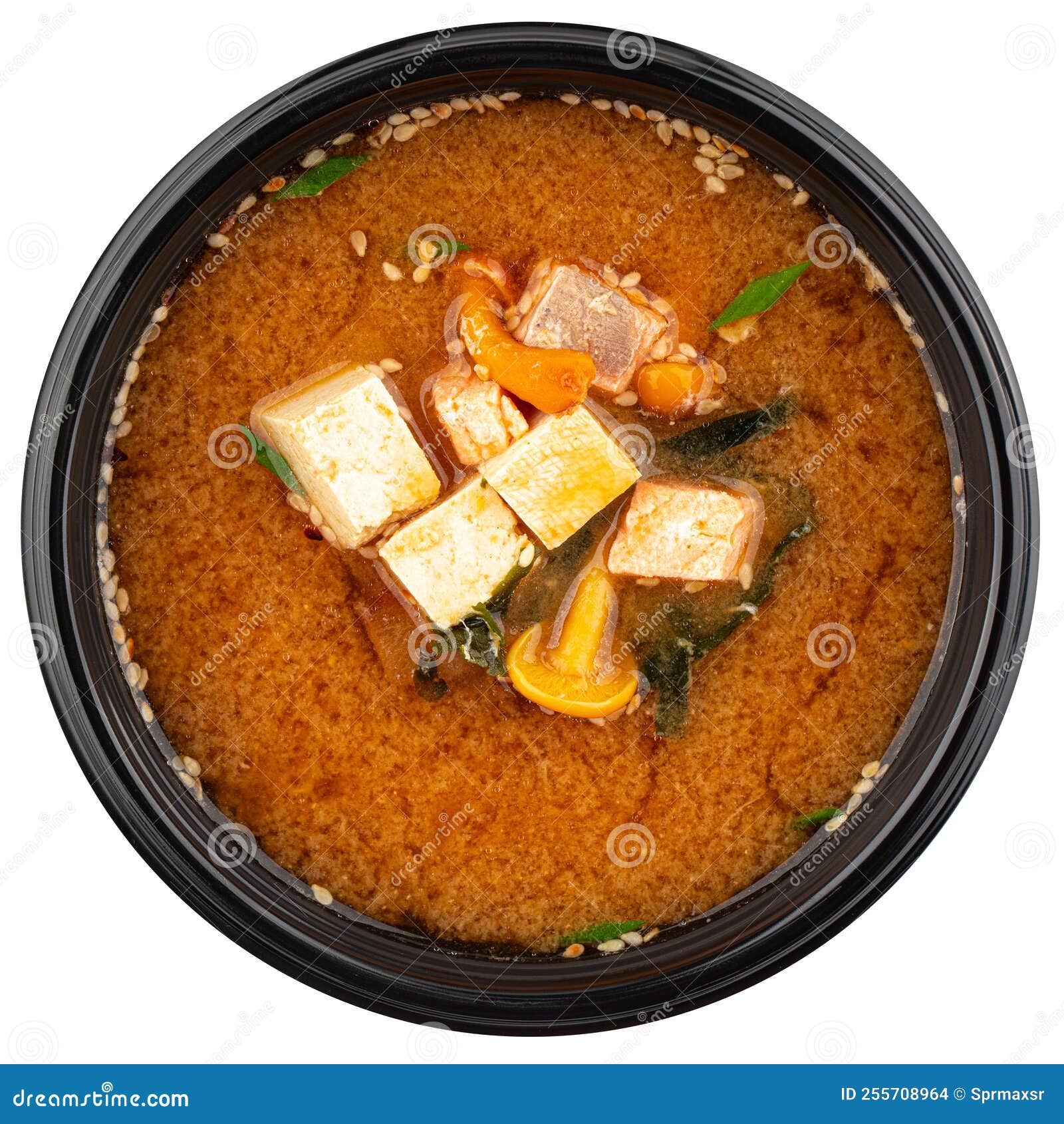 Japanese Miso Soup in a Black Bowl Stock Photo Image of portion